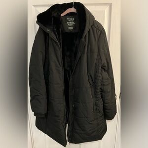 Torrid Faux Fur Heavy Winter Jacket Size 3 with Hood